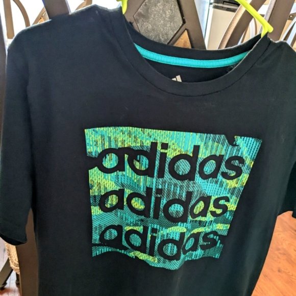 Adidas Big Boys Crew Neck Short Sleeve Graphic T-Shirt Size Large (14/16) - Picture 5 of 5